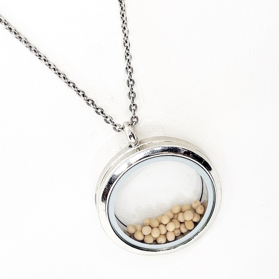 Mustard Seed Necklace, Floating Mustard Seed Pendant, Matthew 17 20, Christian Necklace, Faith Necklace, Mustard Seed Faith Gift