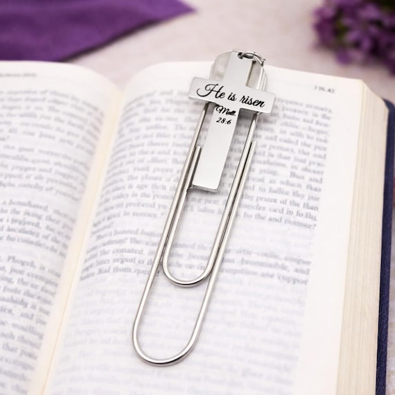 He Is Risen Cross Paperclip Bookmark