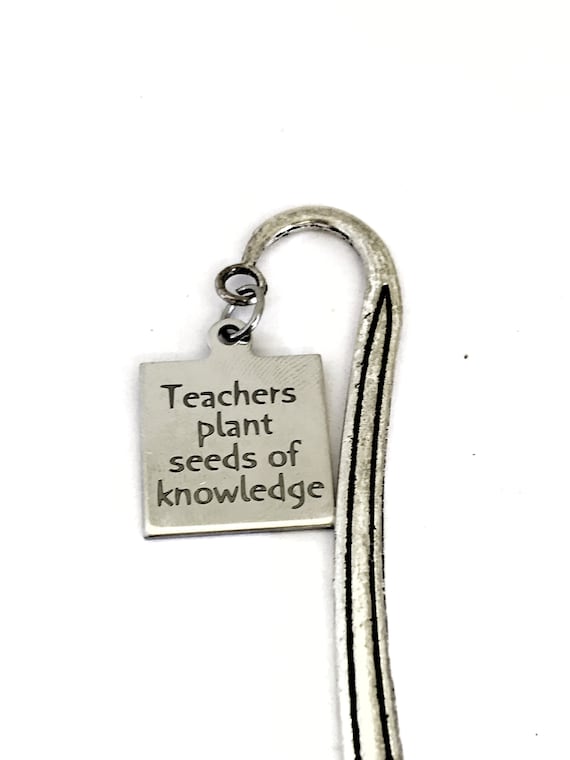 Bookmark Charm, Teachers Plant Seeds Of Knowledge Bookmark, Planner Charm Accessories, Hook Bookmark, Back To School Teacher Planner Gift