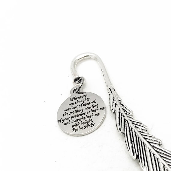 Faith Gift, God Calms Our Thoughts Bookmark, Psalm 94 19, God Is Our Delight, Christian Gifts, Faith Bookmark, Christian Bookmark