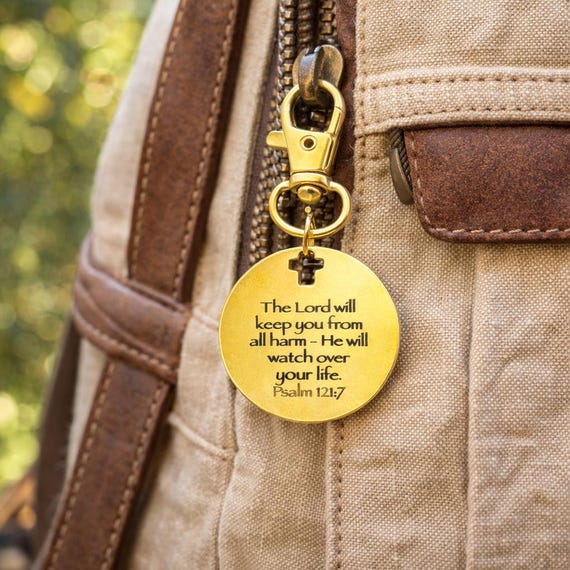 Psalm 121 7 Gold-Plated Clip On Charm