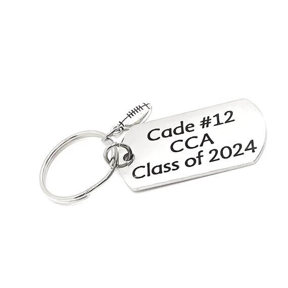 Personalized Football Player Gift, Football Keychain, Graduate Gift, Senior Keychain, Senior Gift, Sports Senior, Personalized Keychain Gift