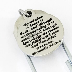 Bible Bookmark, Scripture Bookmark, Bible Study Bookmark Gift, Planner Accessories, Planner Charm, Bible Verse Gifts, Scripture Gifts