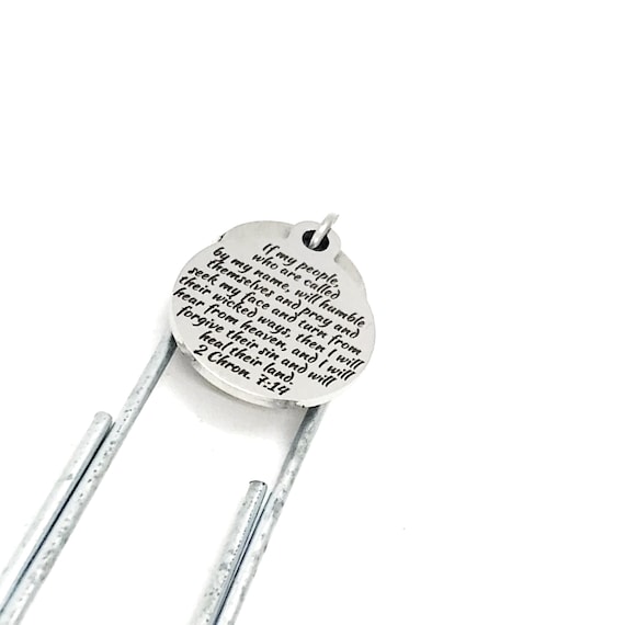 Christian Gift, If My People Will Pray, I Will Heal Their Land Bookmark, 2 Chron 4 17 Bookmark, Scripture Gift, Bible Bookmark