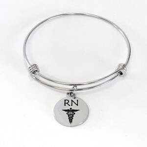 Armband för sjuksköterskor med expanderande armband, armband för legitimerad sjuksköterska, armband för sjuksköterskor, stapelbart armband, stapelbart armband