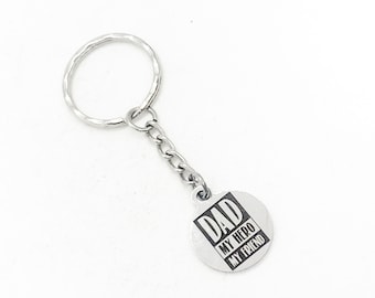 Fathers Day Gift, Dad My Hero My Friend Keychain, Dad Keychain, Dad Gift, Dad Birthday, New Dad Gift, Daddy Gift, Gift For Dad from Kids