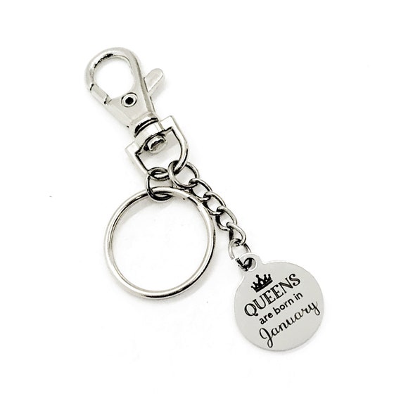 Queen Gift, Queen Birth Month Keychain, Birthday Gift, Queen Birthday, Wife Gift, Girlfriend Gift, Daughter Gift, Mother Gift