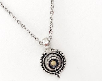 Collier graine de moutarde, pendentif graine de moutarde, breloque graine de moutarde, bijoux Matthieu 17-20, foi graine de moutarde, cadeau chrétien