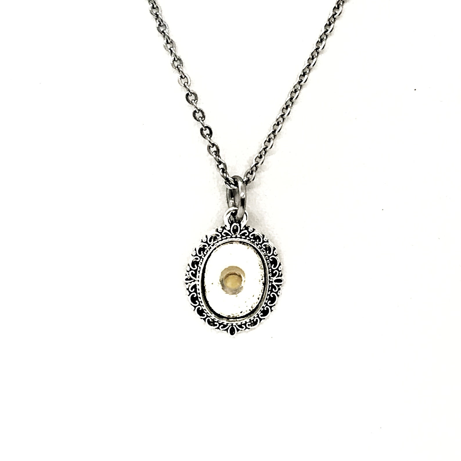 Mustard Seed Necklace Oval Mustard Seed Charm Mustard Seed Etsy