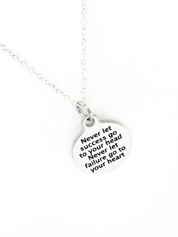 Daughter Gift, Daughter Athlete, Never Let Success Go To Your Head, Never Let Failure Go To Your Heart, Encouraging Gift, Daughter Necklace