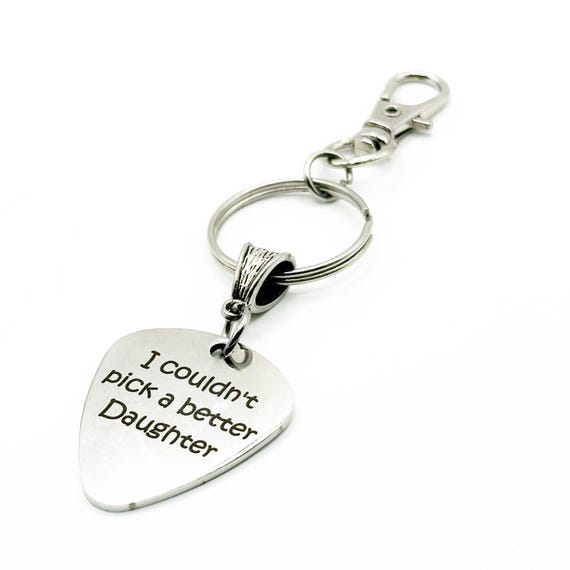 I Couldn't Pick A Better Daughter Keychain Gift Stainless Steel Engraved Charm Daughter Gift From Mom Or Dad Family Keepsake