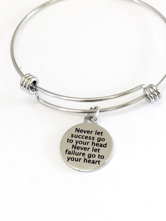 Encouraging Gift, Never Let Success Go To Your Head, Never Let Failure Go To Your Heart, Encouraging Quote, Graduation Gift, Encouraging Her