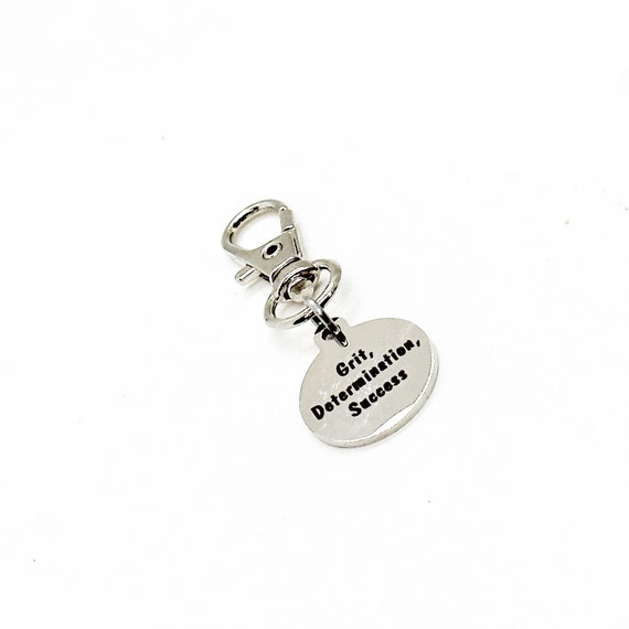 Grit Determination Success Clip On Charm, Motivation, Encouragement Gift, Gift For Her, Gift For Him, Graduation, Going To College