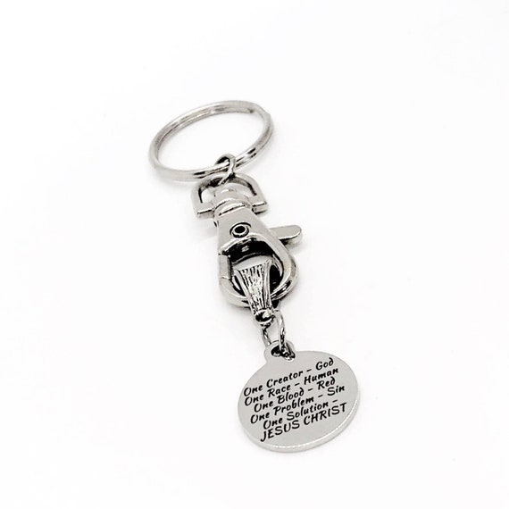 Jesus Is The Solution Charm Keychain, Faith Gift, Going to College, New Car Gift, Son Gift, Daughter Gift, Christian, Bible Study Gifts
