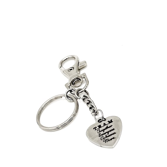 Teammate Gifts, TEAM Together Everyone Achieves More Charm Keychain, Coworker Gifts, Teacher Gifts, Team Gifts, Gift For Her, Gift For Him