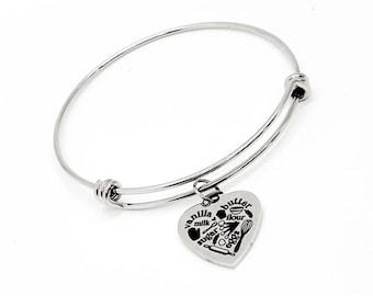 Baking Words bedelarmband, liefde om te bakken, cakevormer, koekjesdecorateur, bakker cadeau, moeder, oma, vrouw, dochter, cadeau vriend