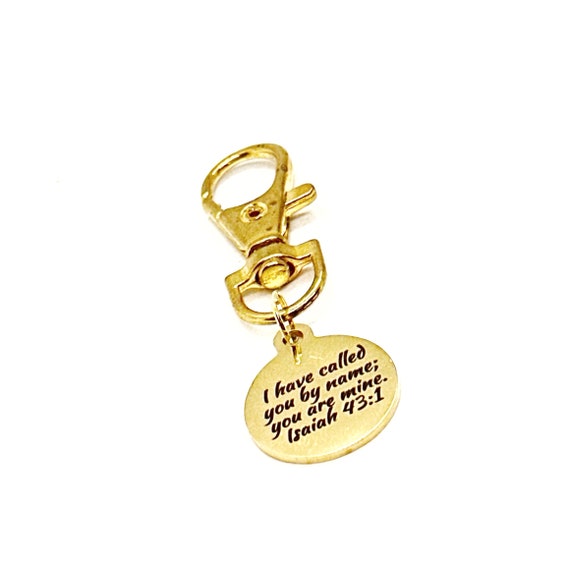 I Have Called You By Name You Are Mine Goldtone Clip On Charm, We Are Gods, Isaiah 43 1 Charm, God Calls Us By Name, He Knows Our Name
