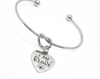 Encouragement Gift, I Am Brave Charm Bracelet, Daughter Gift, Gift For Her, Motivating Her, Encouraging Her, Wife Gift, Affirmation Gift