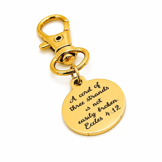 Cord Of Three Strands Goldtone Clip On Charm