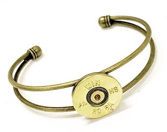 Shotgun Shell Cuff Bracelet, 20g Shotgun Shell Jewelry, Shooting Sports Jewelry, Antique Brass Cuff Bracelet, Southwestern Jewelry, Skeet
