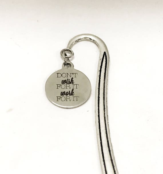 Encouraging Gift, Encouraging Bookmark, Don't Wish For It Work For It Bookmark, Planner Bookmark, Encouraging Success, Planner Gifts