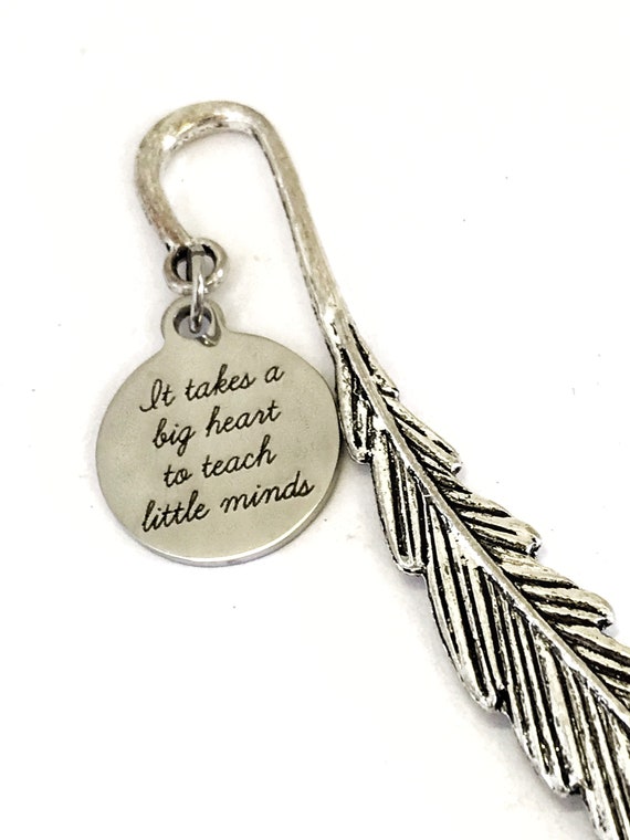 Teacher Bookmark, It Takes A Big heart To Teach Little Minds Bookmark, Teacher Gifts, Bookmark Gift, Back To School Gifts, New Teacher Gift
