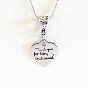 Obrigado por ser meu colar de dama de honra, presentes de dama de honra, joias de dama de honra, presentes de festa de casamento para ela, joias de casamento de dama de honra