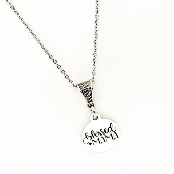 Mom Gift, Blessed Mom Necklace, Gift For Mom, New Mama, Gift For Her, Wife Gift, New Mom Gift, New Mama, Baby Shower Gift, Daughter Gift