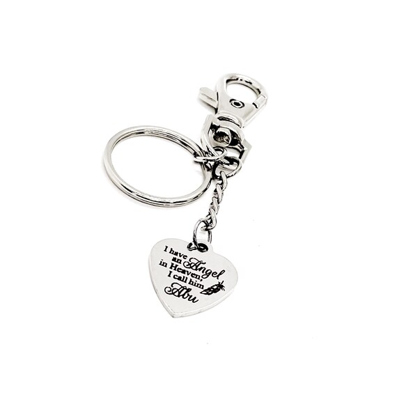 Grandfather Memorial, I Have An Angel In Heaven I Call Him Abu Keychain, Loss Of Grandfather, Spanish Grandfather, Abu Memorial, Sympathy
