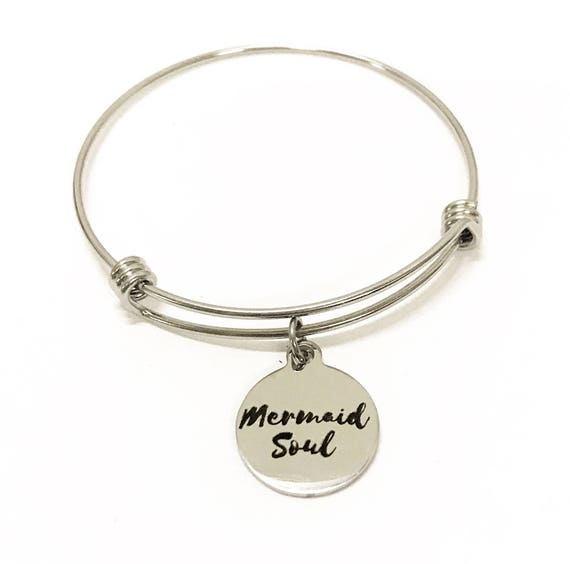Mermaid Soul Bracelet, Mermaid Soul Stacking Bangle, Mermaid Soul Jewelry, Beach Lover Gift, Girls Trip Jewelry, Mermaid Girlfriend Gifts