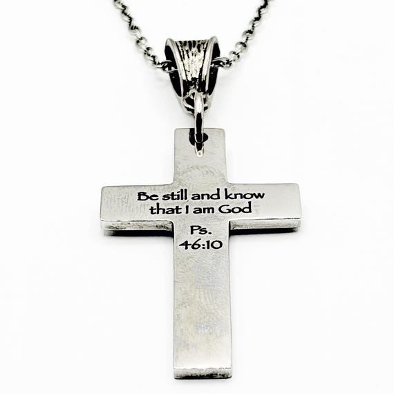Be Still And Know Cross Necklace