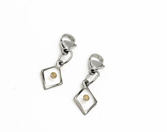 Ciondolo a clip a forma di seme di senape, La fede è la cosa più preziosa, Ciondolo a forma di diamante, Regalo per la fede, Matteo 17:20, Regalo cristiano, Ciondolo singolo o set