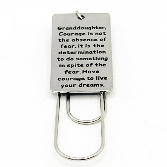 Granddaughter Courage Bookmark Gift