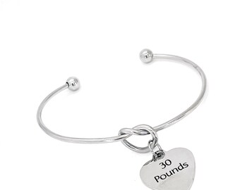 Pulsera con dijes para bajar de peso, dijes para lograrlo, pulsera para bajar de peso, regalo para ella, regalo para lograrlo, regalo para bajar de peso