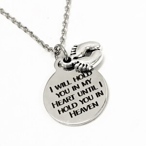 Miscarriage Sympathy Gift, I Will Hold You In My Heart Until I Hold You In Heaven, Miscarraige Gift, Child Loss Sympathy Gift, Loss Sympathy