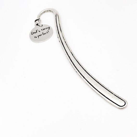 God’s Timing Is Perfect Charm Bookmark, Bible Bookmark, God’s Plans For You, Gift For Her, Gift For Him, Faith Gifts, Christian Gifts