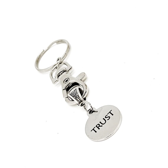 TRUST Gifts, Faith Gifts, Baptism Gifts, Christian Gift, Charm Keychain Trust Keychain, Gift For Her, Gift For Him Son Gift, Daughter Gift