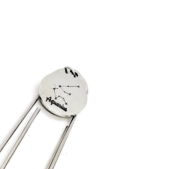 Zodiac Sign Bookmark, Aquarius Bookmark, Aquarius Zodiac, Aquarius Gifts, Reader Gift, Charm Bookmark, Planner Bookmark, Constellation Gifts