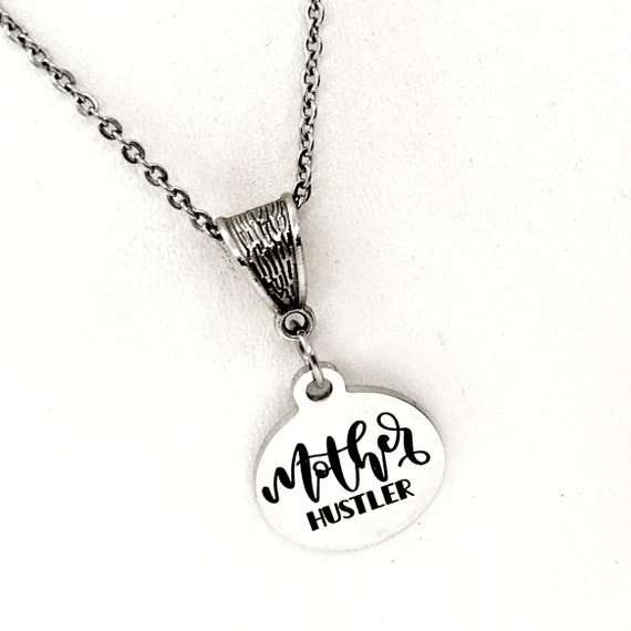 Mom Gift, Mother Hustler Necklace, Gift For Mom, Mom Entrepreneur Gift, Mompreneur Gift, Mom Side Hustle, Direct Sales Team Gift
