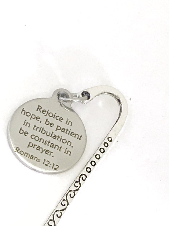 Bible Verse Gifts, Scripture Verse, Bible Bookmark, Bible Verse Bookmark, Rejoice In Hope, Be Constant In Prayer, Romans 12 12 Gifts