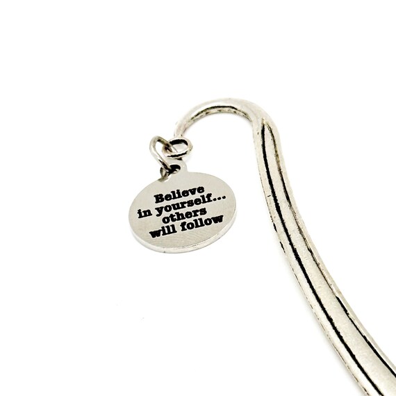 Affirmation Gifts, Believe In Yourself, Others Will Follow Charm Bookmark, Athlete Gift, Reader Gift, Motivation Gift, Son Gift, Daughter