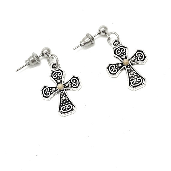 Faith Gifts, Mustard Seed Cross Earrings, Mustard Seed Jewelry, Matthew 17 20, Mustard Seed Faith Jewelry, Scripture Gifts, Faith Jewelry