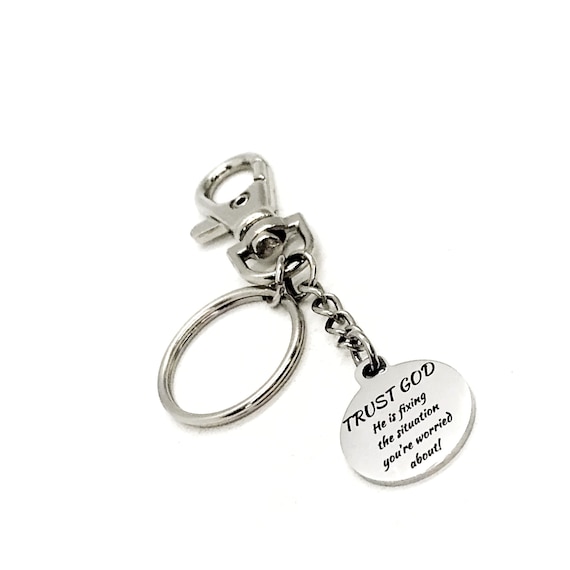 Prayer Gift, Trust God Keychain, Christian Gifts, He Is Fixing The Situation, Big Faith Gifts, Bigger Faith, Christian Keychain, Faith Quote