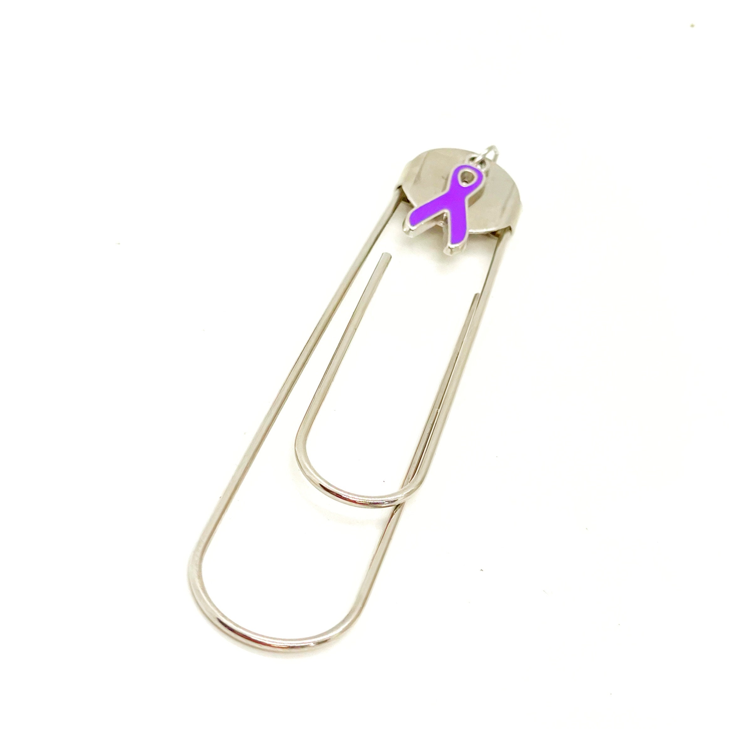 Purple Adhd Ribbon Purple Awareness Ribbon Bookmark, Awareness Gift, ADD ADHD Alzheimers ...
