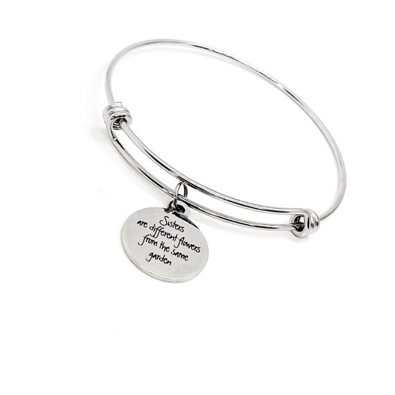 Infinity Bracelet Engraved Bracelet Sterling Silver Sister