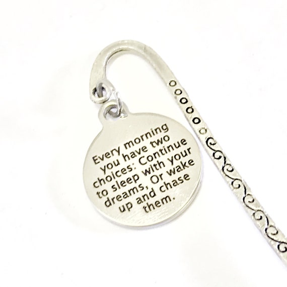 Bookmark Gift, Every Morning You Have Two Choices Bookmark, Motivation Bookmark Gift, Success Planner Accessories, Small Bookmark Gift