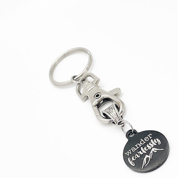 Keychain Gift, Wander Fearlessly Charm Keychain, Daughter Gift, Sixteenth Birthday, New Car Gift, Wife Gift, Girlfriend Gift For Her