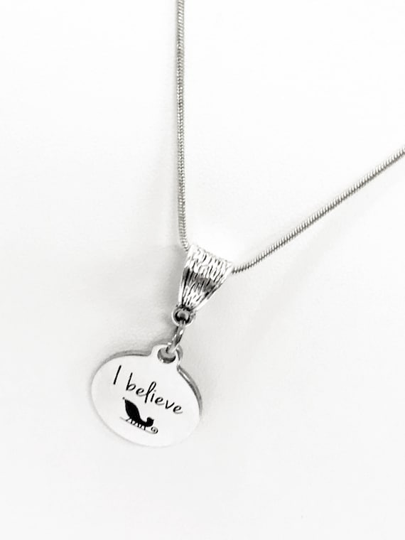 I Believe in Santa Necklace, Christmas Necklace, Santa Necklace, I Believe In Santa Jewelry, I Believe Jewelry, I Believe Necklace