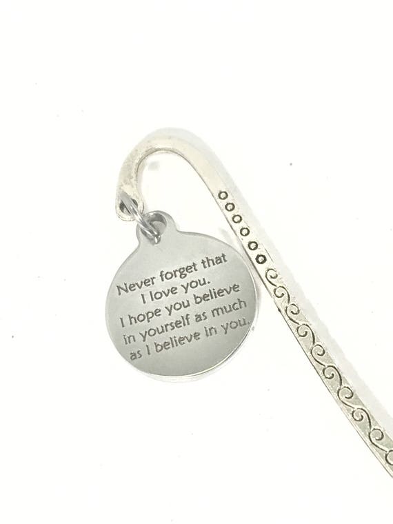 Never Forget I Love You Bookmark, Reader Gift, Daughter Bookmark Gift, Planner Bookmark, Planner Accessories, Planner Gifts, Book Gifts