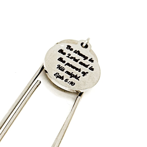 Faith Gift, Be Strong In The Lord Charm Bookmark, The Power Of His Might, Bible Bookmark, Ephesians 6 10 Bookmark, Graduation